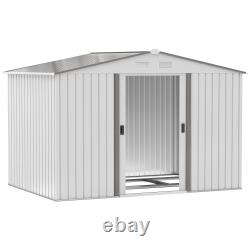 Garden Shed Storage Large Yard Store Sliding Door Metal Roof Tool Box