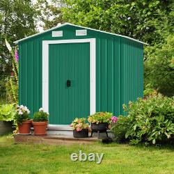 Garden Shed Storage Large Yard Store Sliding Door Metal Roof Tool Box With Base