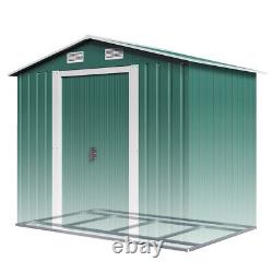 Garden Shed Storage Large Yard Store Sliding Door Metal Roof Tool Box With Base