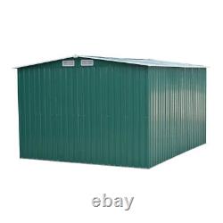 Garden Shed Storage Large Yard Store Sliding Door Metal Roof Tool Box With Base