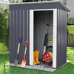 Garden Storage Shed Metal Outdoor Yard Tool Organizer Sliding Door Toolshed