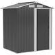 Garden Storage Shed, Sliding Door, Sloped Roof 152 X 132 X 188 Cm, Grey