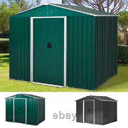 Garden Storage Shed with Ventilation Double Sliding Door Outdoor Tool Box