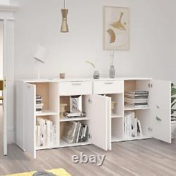 Gecheer Sideboard Side Cabinet Storage Cabinet with Sliding Door Stackable O6U9