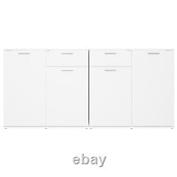 Gecheer Sideboard Side Cabinet Storage Cabinet with Sliding Door Stackable O6U9