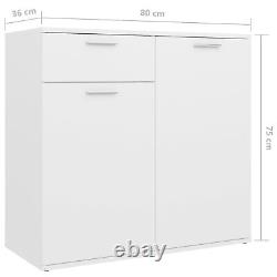 Gecheer Sideboard Side Cabinet Storage Cabinet with Sliding Door Stackable O6U9