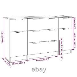 Goliraya 3 Piece Sideboard Side Cabinet Storage Cabinet with Sliding Door A5Q8