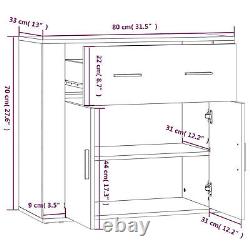 Goliraya Sideboard Side Cabinet Storage Cabinet with Sliding Door Stackable E1E6