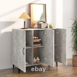 Goliraya Sideboard Side Cabinet Storage Cabinet with Sliding Door Stackable J2M4