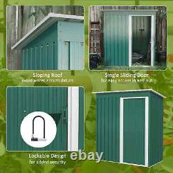 Heavy Duty Garden Shed Sliding Door Durable Tools Lawn Equipment Storage Green