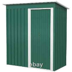 Heavy Duty Garden Shed Sliding Door Durable Tools Lawn Equipment Storage Green