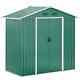 Heavy Duty Garden Shed Walk-in Double Sliding Door Tool Equipment Storage Green