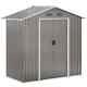 Heavy Duty Garden Shed Walk-in Double Sliding Door Tool Equipment Storage Grey