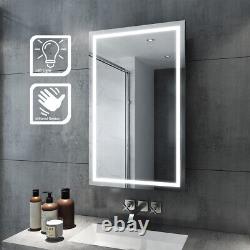 Illuminated Bathroom Mirror Cabinet with LED Light Cupboard Storage Wall Mounted