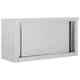 Kitchen Wall Cabinet With Sliding Doors 90cm Storage Cupboard Stainless Steel
