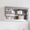 Kitchen Wall Cabinet With Sliding Doors Storage Cabinet Stainless Steel Vidaxl