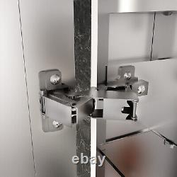 LED Infrared Sensor Mirror Door Bathroom Cabinet Wall Mounted Storage Unit IP44