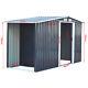 Metal Garden Shed Sliding Door Tool Bike Storage Shed Withlarge Open Space House