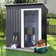 Metal Garden Shed Tool Storage Shed Heavy Duty Outdoor 182cm H With Sliding Door