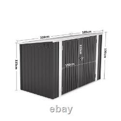 Metal Garden Storage Shed 6X8, 8X8,10X8ft Sliding Door Outdoor House withOpen Shed