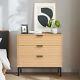 Modern Slatted Wood Grain Tv Unit Cabinet Stand Hallway Sideboard Bedside Table