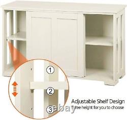 Modern Storage Sideboard White Living Room Kitchen Cabinet Rustic Display Unit