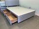 New Small Double Or Standard Double Divan Bed With Storage Drawers Headboard