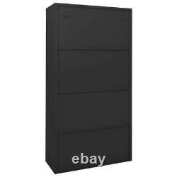 Office Cabinet with Sliding Door Anthracite 90x40x180cm Steel Storage Organiser