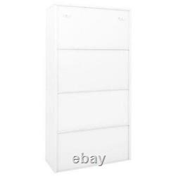 Office Filing Cabinet Lockable Sliding Doors Storage Adjustable Shelves White