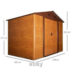 Outdoor Patio Garden Shed Sliding Double Door Storage House Backyard Organizer