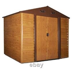 Outdoor Patio Garden Shed Sliding Double Door Storage House Backyard Organizer