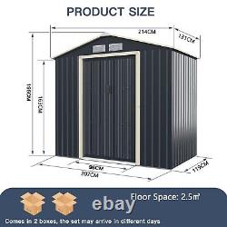 Outdoor Storage Shed Large Utility Tool Storage House withSliding Door 7FT x 4.3FT
