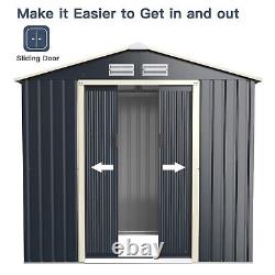 Outdoor Storage Shed Large Utility Tool Storage House withSliding Door 7FT x 4.3FT