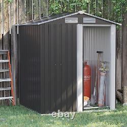 Outdoor Storage Shed with Sliding Door Sloped Roof