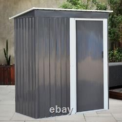 Outdoor Storage Unit Garden Shed Tool Box Container House with Metal Sliding Door