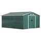Outsunny 12.5 X 11.1ft Steel Sliding Door Storage Shed Green