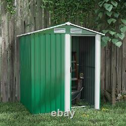 Outsunny 5ft x 4.3ft Outdoor Metal Storage Shed with Sliding Door Sloped Roof