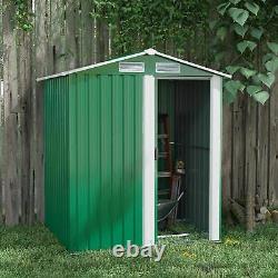 Outsunny 5ft x 4.3ft Outdoor Metal Storage Shed with Sliding Door Sloped Roof