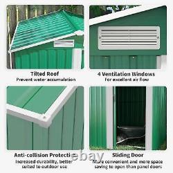 Outsunny 5ft x 4.3ft Outdoor Metal Storage Shed with Sliding Door Sloped Roof