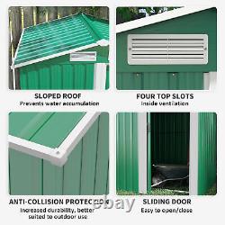 Outsunny 5ft x 4.3ft Outdoor Metal Storage Shed with Sliding Door Sloped Roof