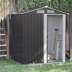 Outsunny 5ft x 4.3ft Outdoor Metal Storage Shed with Sliding Door Sloped Roof