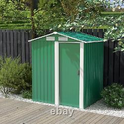 Outsunny 5ft x 4.3ft Outdoor Metal Storage Shed with Sliding Door Sloped Roof