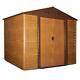 Outsunny 9 X 6ft Garden Shed Wood Effect Tool Storage Sliding Door Wood Grain