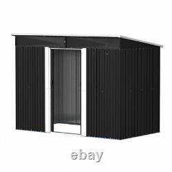 Pent Roofing Bike Tool Box Storage Outdoor Garden Shed Sliding Door Store Room