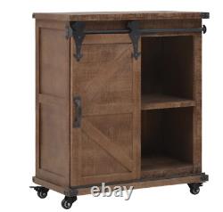 Rustic Side Cabinet Vintage Industrial Furniture Metal Room Storage Sideboard