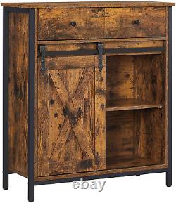 Rustic Small Sideboard Industrial Storage Cabinet Lounge Slim Display End Unit