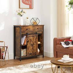 Rustic Small Sideboard Industrial Storage Cabinet Lounge Slim Display End Unit