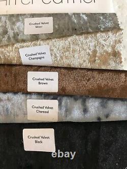 Short Crushed velvet Divan Bed 2ft6 x 5ft9, 3ftx5ft9 Special Size with Mattress