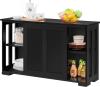 Sideboard Storage Cabinet Kitchen Buffet With Sliding Door Adjustable Shelf