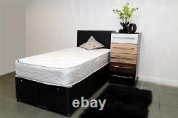 Single Divan Bed! Choose Faux Leather Headboard And Storage
